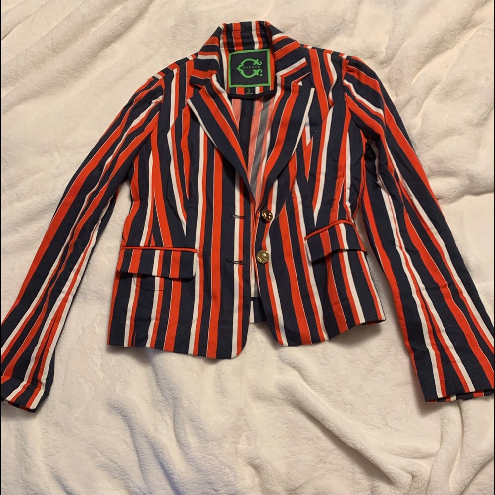 Red white and navy blue C Wonder blazer
